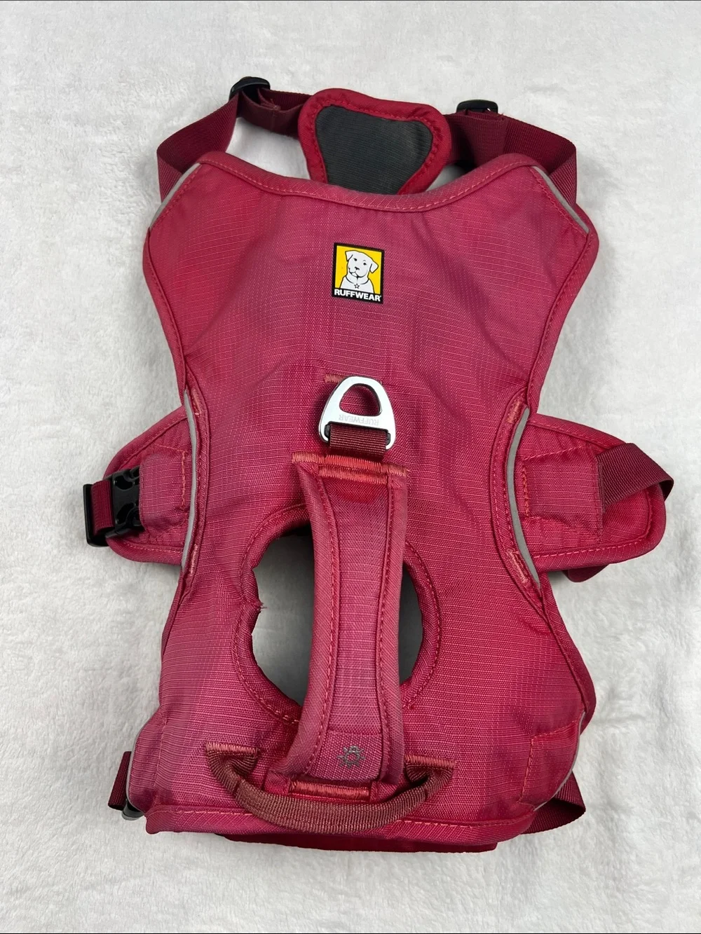 Ruffwear Web Master Dog Harness Medium Red Padded Handle Aluminum V-Ring Hiking